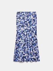 Mint Velvet Blue Abstract Print Slip Skirt - Image 3 of 4
