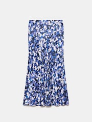 Mint Velvet Blue Abstract Print Slip Skirt - Image 4 of 4