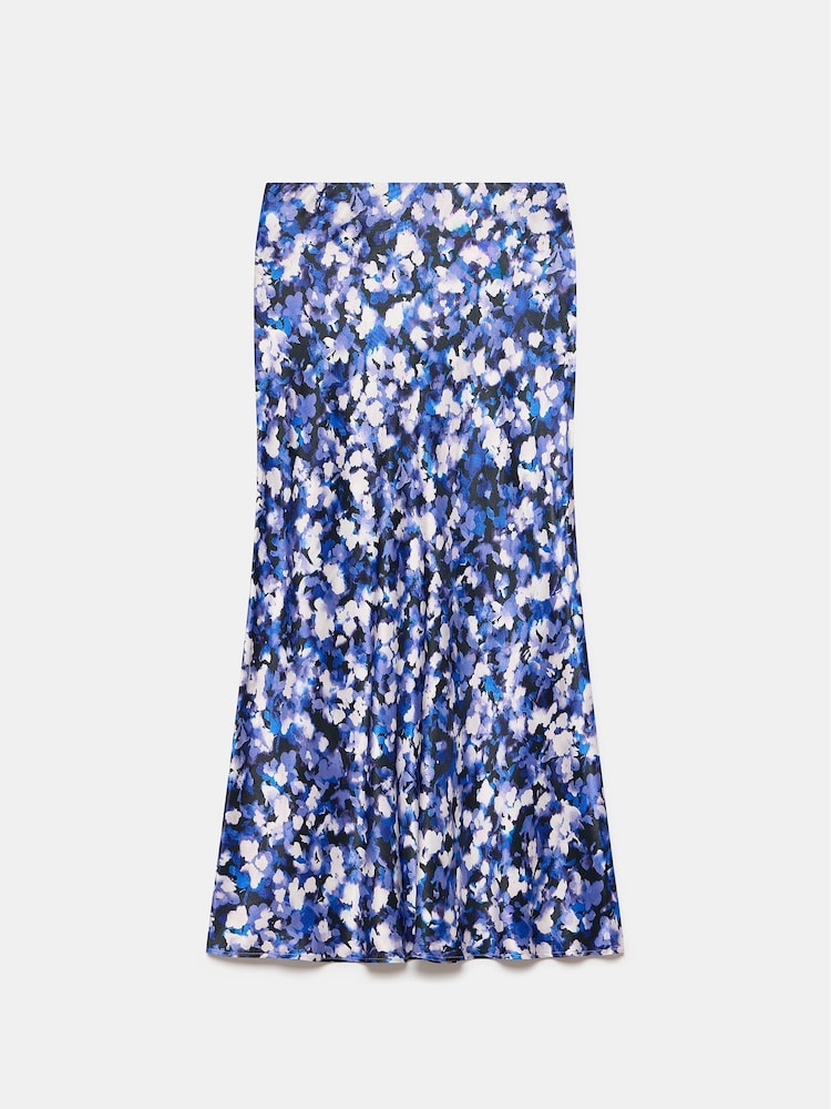 Mint Velvet Blue Abstract Print Slip Skirt - Image 4 of 4