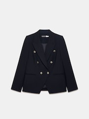 Mint Velvet Blue Double Breasted Blazer - Image 3 of 4