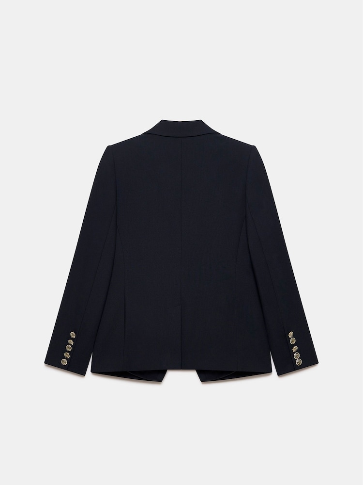 Mint Velvet Blue Double Breasted Blazer - Image 4 of 4
