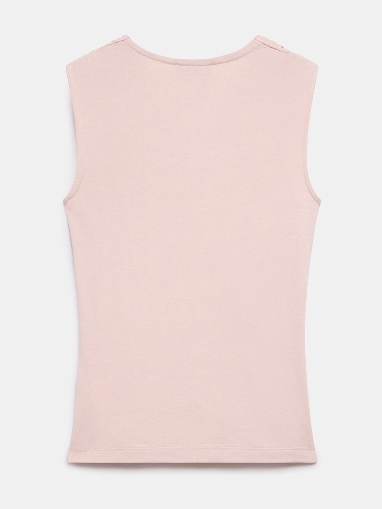 Mint Velvet Pink Draped Front Top - Image 4 of 4