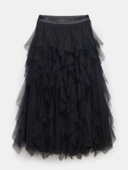 Mint Velvet Black Tulle Maxi Skirt - Image 3 of 4