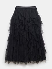 Mint Velvet Black Tulle Maxi Skirt - Image 4 of 4