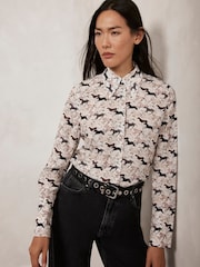 Mint Velvet Pink Horse Print Shirt - Image 2 of 7