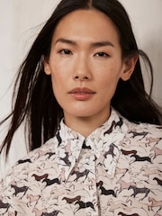Mint Velvet Pink Horse Print Shirt - Image 3 of 7