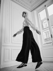Mint Velvet Black Wide Leg Trousers - Image 2 of 2