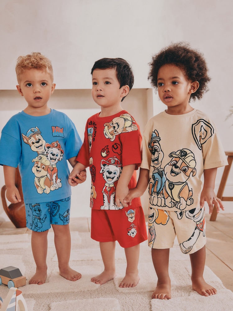 Red/Blue Paw Patrol Shorts Pyjamas 3 Pack (9mths-8yrs) - Image 1 of 13