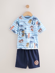 Blue Cream License Paw Patrol 100% Cotton Short Pyjamas 2 Pack (9mths-8yrs) - Image 3 of 7