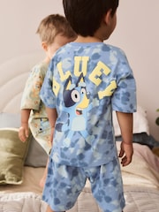 Blue/Green License Bluey 3 Pack 100% Cotton Short Pyjamas (12mths-8yrs) - Image 5 of 12