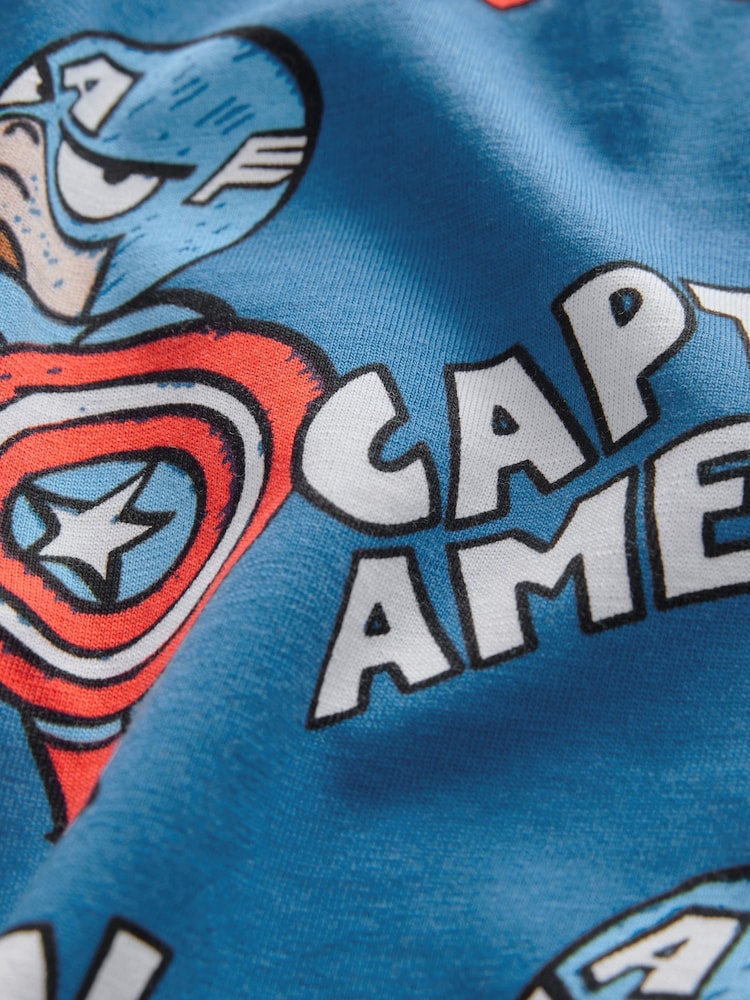 Multi Bright Mini Marvel License 100% Cotton Short Pyjamas 3 Pack (12mths-11yrs) - Image 11 of 11