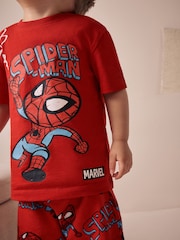 Multi Bright Mini Marvel License 100% Cotton Short Pyjamas 3 Pack (12mths-11yrs) - Image 3 of 11