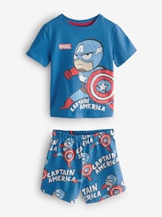 Multi Bright Mini Marvel License 100% Cotton Short Pyjamas 3 Pack (12mths-11yrs) - Image 8 of 11