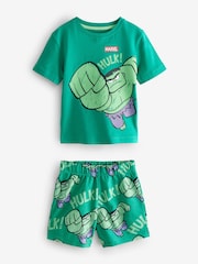 Multi Bright Mini Marvel License 100% Cotton Short Pyjamas 3 Pack (12mths-11yrs) - Image 9 of 11