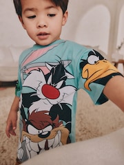 Blue/Orange Looney Tunes Single License 100% Cotton Short Pyjamas (9mths-9yrs) - Image 4 of 10