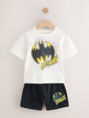 Black/Ecru Batman License Short Pyjamas 2 Pack (12mths-10yrs) - Image 7 of 11