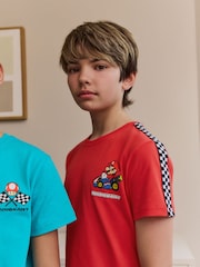 Blue/Red Mario Kart - 2 Pack License Short 100% Cotton Pyjamas (3-16yrs) - Image 5 de 11
