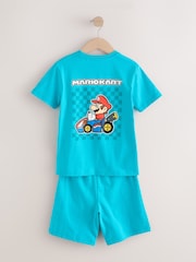 Blue/Red Mario Kart - 2 Pack License Short 100% Cotton Pyjamas (3-16yrs) - Image 7 de 11