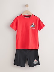 Blue/Red Mario Kart - 2 Pack License Short 100% Cotton Pyjamas (3-16yrs) - Image 8 de 11