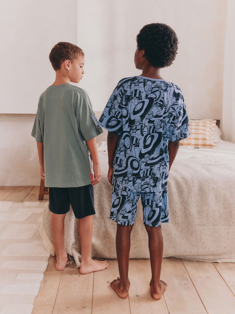 Schwarz/Grau - Lizenzierte kurze Pyjamas mit Captain America im 2er-Pack (3–14 J.) - Bild 2 von 10 Schwarz/Grau - Lizenzierte kurze Pyjamas mit Captain America im 2er-Pack (3–14 J.) - Bild 2 von 10