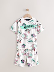 Blue/Cream Hot Wheels Short Pyjamas 2 Pack (9mths-10yrs) - Image 7 of 9
