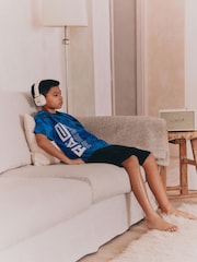 Blue/Black Single License Short 100% Cotton Pyjamas (5-16yrs) - Image 2 of 5