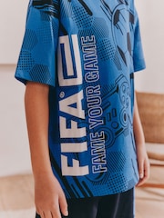 Blue/Black Single License Short 100% Cotton Pyjamas (5-16yrs) - Image 5 of 5