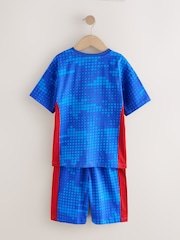 Blue/Red Single Short England License 100% Cotton Pyjamas (3-16yrs) - Image 6 of 8