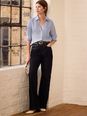 Blue Stripe Soft Relaxed Long Sleeve Shirt - Image 3 of 9