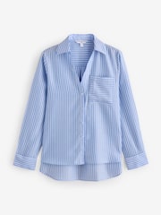 Blue Stripe Soft Relaxed Long Sleeve Shirt - Image 6 of 9