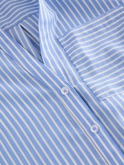 Blue Stripe Soft Relaxed Long Sleeve Shirt - Image 7 of 9