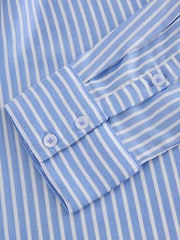Blue Stripe Soft Relaxed Long Sleeve Shirt - Image 8 of 9
