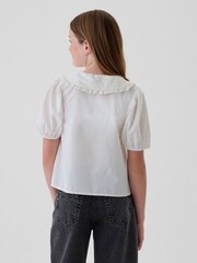 Gap White Ruffle Collar Shirt (4-13yrs) - Image 2 of 5