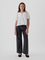 Gap White Ruffle Collar Shirt (4-13yrs) - Image 3 of 5