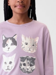Gap Purple Graphic T-Shirt (4-13yrs) - Image 3 of 4