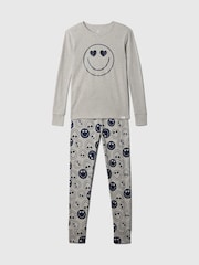 Gap Grey Cotton Long Sleeve Pyjama Set (4-13yrs) - Image 1 of 3