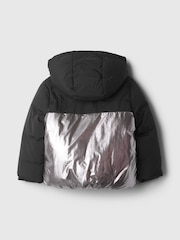Gap Black Metallic Puffer Jacket (6mths-5yrs) - Image 2 of 2