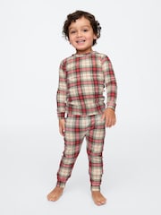Gap Red Family Toddler Christmas Traditional Check Pyjamas (12mths-5yrs) - Image 1 of 3