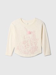 Gap Cream Long Sleeve Graphic T-Shirt (6mths-5yrs) - Image 1 of 3