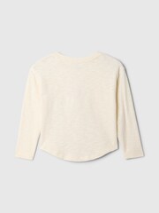 Gap Cream Long Sleeve Graphic T-Shirt (6mths-5yrs) - Image 2 of 3