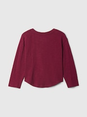 Gap Burgundy Red Long Sleeve Graphic T-Shirt (6mths-5yrs) - Image 2 of 2