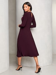 Lipsy Long Sleeve Cross Front Midi Dress - Imagen 4 de 4
