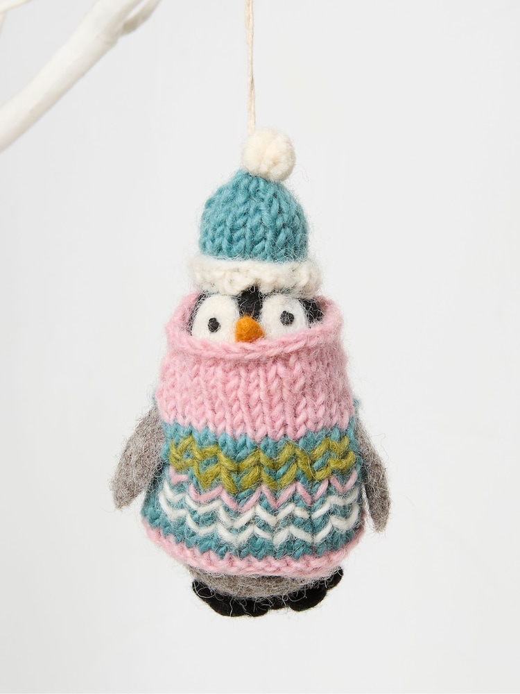 FatFace Multicolour Polly Penguin Felt Christmas Decoration - Image 1 of 2