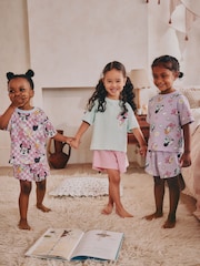 Lilac Purple 100% Cotton Minnie Mouse Shorts Pyjamas 3 Pack (9mths-12yrs) - Image 1 of 12