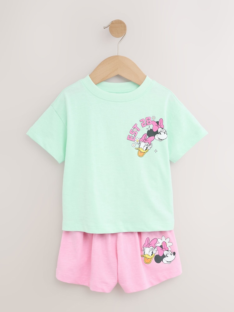 Lilac Purple 100% Cotton Minnie Mouse Shorts Pyjamas 3 Pack (9mths-12yrs) - Image 7 of 12
