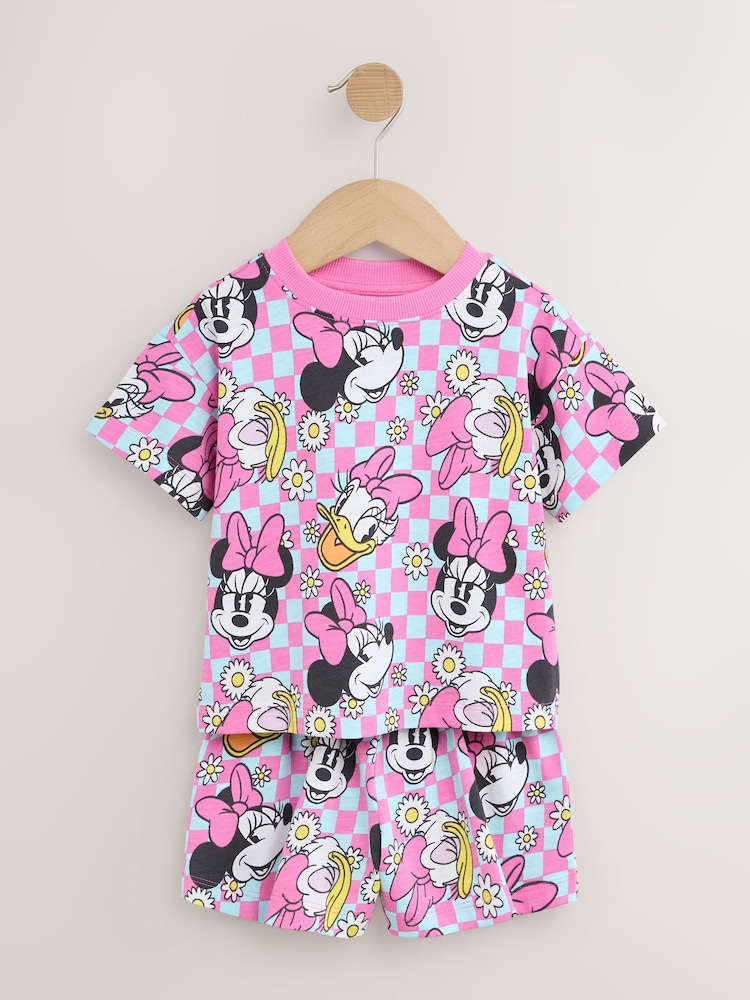 Lilac Purple 100% Cotton Minnie Mouse Shorts Pyjamas 3 Pack (9mths-12yrs) - Image 8 of 12