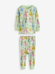 Pink 100% Cotton Disney Princess Long Sleeve Snuggle Pyjamas 2 Pack (9mths-10yrs) - Image 7 of 10