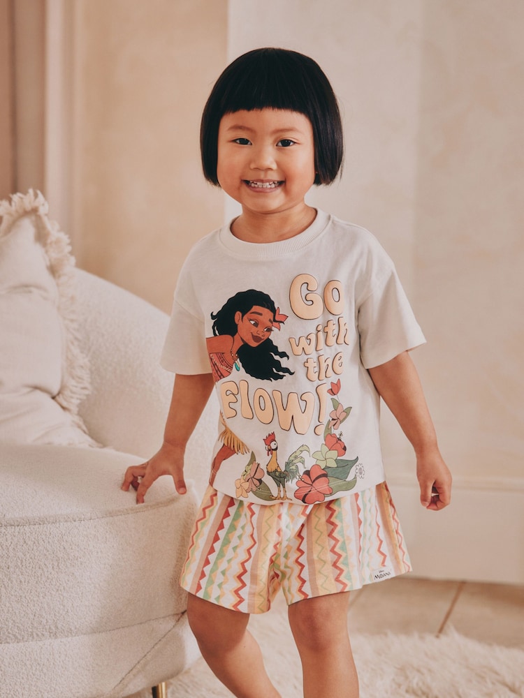 Cream Moana Shorts Pyjamas 1 Pack (9mths-8yrs) - Image 1 of 8