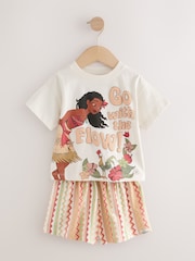Cream Moana Shorts Pyjamas 1 Pack (9mths-8yrs) - Image 5 of 8