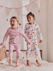 Pink Bluey Long Sleeved Snuggle 100% Cotton Pyjamas 2 Pack (12mths-8yrs) - Image 1 of 13